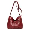 Femmes en cuir souple épaule sacs à bandoulière mode casual haute qualité multi-compartiment zipper biker sac à la mode dames sac à main grande capacité sac à main HBP