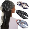 2021 carré foulard en soie bandeau femmes mode impression petit cou foulards bandeau mode femme Bandanas écharpe cheveux accessoires