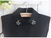 Pajaritas Grano de mariposa Diamante de imitación Gasa Blanco Negro Mujeres Collar falso Con cuentas brillantes Collares desmontables Media camisa Blusa Suéter Falso Fr