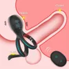 Controle Remoto Sem Fio Cockring Vibrador Clitóris Clitóris Estimulação Sleeve Para Anel de Pênis Sexo Brinquedos Homens Macho Casty Cock Anéis 211015