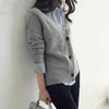 Fall Winter Clothes Thick Cashmere Sweaters Women V-neck Cardigan Female Knitting Wool Long Sleeve Fashion 211117