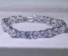 925 Sterling Silver Full Princess Cut Vit Topaz CZ Diamant Bröllop Armband för Kvinnor Cirkulär Hjärta Kvadratkristallval