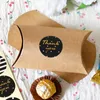 선물 랩 30 세트 베개 모양 사탕 종이 가방 파티 호의를 포장하는 장식 크리스마스 결혼식 포장 상자 스티커