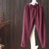 Oversize vrouwen elastische taille enkelbroek casual katoen linnen losse harem broek vrouwelijke zomer herfst broek 210915