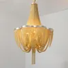 Itália estilo ouro prata candelabro cadeia de alumínio lâmpada de suspensão de casamento lâmpada de suspensão Luxo sala de estar decoração AC 100-240V