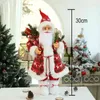 Kerstversiering voor thuisjaar 2022 25 Stijl Hoogte 30 cm Santa Claus Doll Kindergeschenken Venster Ornamenten Navidad 211104