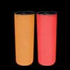 20oz !!! Süblimasyon düz !!! Tumbler Boş Glow Aydınlık Boya Luminescent Staliness Çelik Tumblers Sihirli Kupası Ile Koyu Tumbler