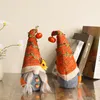 Party Supplies Halloween Thanksgiving Fall Harvest Festival Dekoration Gnomes med pumpa Plush Elf Dwarf Doll Hem Desktop 5026 Q2