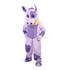 Halloween Purple Cow Mascot Costume High quality Cartoon Cattle theme character Christmas Carnival Adults Birthday Party Fancy Outfit