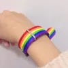 İzle Bantlar Pride Rainbow Watchband 18mm Naylon Strap Erkek Kadınlar Aksesuar Bilezik 20mm Watchstrap 22mm Kemer 24mm Drop263D