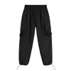 Pantaloni a vita alta elastici Pantaloni streetwear Pantaloni larghi moda Harajuku Pantaloni solidi Femme Pantaloni casual con coulisse con lacci 210417