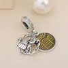 Solid 925 Sterling Silver Skönhet BST Dancing Dangle Bead Passar European Pandora Style Smycken Charm Pärlor Armband