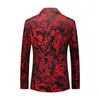 Men's Suits & Blazers Floral Party Dress Suit Luxury Embroidered Wedding Blazer Dinner Tuxedo Jacket248W