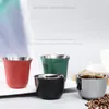 80/160ml Mug Wine Tumbler Wines Glass Mini Beer Cups Double Wall Stainless Steel Vacuum Insulated Cup Milk Coffee Espresso Mugs Kitchen Drinkwa