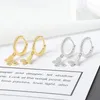 Silver Gold Punk Hip-Hop Geometric Pendant Hoop Dangle Earrings for Women Party Jewelry Accessories Wholesale