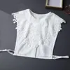 Pajaritas Mujer Blanco Floral Bordado Cuello Falso Para Mujeres Camisa Dulce Collares Desmontables Medio Corbata Extraíble Falso Fred22