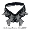 Luxurious Jewelry Decorative False Collar Necklace Dickey Handmade Beading Leaves Pattern Embroidery Choker Half Shirt