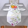 Spring Vanilla Wild Flower Plant Table Runner Wedding Decor cloth And Placemat Kitchen Dinning Decoration 210709