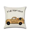 Happy Thanksgiving Day Pumpkin Fruit Series Pillow Case Linen Home Decor Fabric Sofa Pillowcase Comfortable Car Cushion Cover