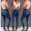 High Waist Jeans For Women Slim Stretch Denim Jean Bodycon Tassel Belt Bandage Skinny Push Up Jeans Woman 210623