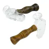 4.6'' Glass Hookah Bong water pipes Smoking Silicone Hand Pipe wax oil rigs Mini Hammer Shape