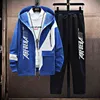 Tuta da uomo casual Set di abbigliamento sportivo di marca Streetwear Felpe con cappuccio Pantaloni Due pezzi Autunno Inverno 211123