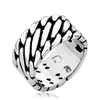 Retro Stainless Steel Men's Rope Chain Shaped Ring twist biker punk rock Jewelry Wholesale for men women