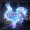 Buitenspellen Mooie staande mascotte opblaasbare kip Aangepaste Rooster Ballon Cartoon Modle met gratis logo -tekst voor buitendecoratie