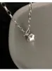 925 Sterling Silber Einfache Liebe Herz Charm Anhänger Halskette OT Verschluss Kette Halsketten Für Frauen Schmuck Geschenke S-N612