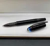 Black ballpoint pen Promotion / roller ball pens with Blue Crystal Head Calligraphy ink Fountain pen For birthday Gift ( No Box )