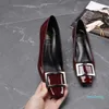 2021 scarpe eleganti da donna alla moda scarpa singola tacchi alti materiale in pelle fibbia in metallo design 2021