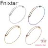 Fnixtar 50 pz/lotto 1.8mm 1.6mm di Spessore Filo Braccialetti Del Braccialetto In Acciaio Inox Espandibile Cavo di Filo Del Braccialetto Anello di Salto 55/60/66mm Q0720