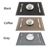 4/6/8 pcs Napperons Pour Salle À Manger Napperon PVC Lavable dans Cuisine Accessoires Vaisselle Tasse Vin Tapis Antidérapant PVC Pad Noir Marron 210706