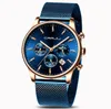 Hot Seller Crrju 2266 Quartz Mens Watch Hot Selling Casual Personlighet Klockor Mode Populära Student Luxury Armbandsur med rostfritt stålband