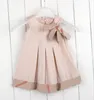 Summer Baby Girl Designer Dress Plaid Bowknot Ruffle Sleeveless Children Infant Kids Bow Sundress Princess Dresses