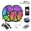 2021 RGB LED Strip Light 5m 10m 15m Wodoodporny Fiexble Lekka taśma LED Tape 5050 Lampy LED z sterownikiem wtyczki zasilającej