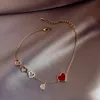 Pulseras con dijes brillantes de corazón para mujer, joyería de lujo creativa de diseñador, fiesta de boda de circón de calidad alta