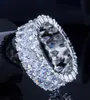 Lyxsmycken 925 Sterling Silver Drop Water White Topaz Cz Diamond Gemstones Women Wedding Band Ring for Lovers039 Gift WJL114377091
