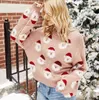 Höst Vinter Mode Kvinnors Stickade Jultröjor Kläder Kvinnor Tjejer Lösa Knitkläder Kläder Streetwear Sweater Y1110