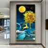 Grande Tamanho Rich Tree Poster Pintura de Lona Arte Da Parede Decoração Home Abstract Landsimagem HD Impressão para a decoração da sala de estar