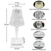 테이블 램프 LED 다이아몬드 크리스탈 프로젝션 데스크 램프 램프 USB 충전 터치 센서 레스토랑 바 장식 조명 낭만적 인 밤 2618