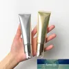 Empty 50ml Cosmetic Pump Bottle 50g Airless Squeeze Tube Makeup Foundation Cream Packaging Container White Black Silver Gold