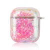 Liquid Quicksand Earpphone do Apple Airpods 2 1 Pocier strąki Glitter Sequins Zestaw słuchawkowy do słuchawek dla Airpod Protector Shell Nowa moda