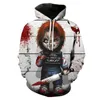 Halloween Horrorfilm Ghost Baby Soul 3D-gedruckter Herren- und Damenpullover Cosplay Sport Hoodie