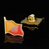 10st / lot asiatisk bhutan rike landfärger metall guldpläterad flagga lapel pin emblem collectible