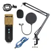 USB Condenser Microphone BM-858 Professional Mikrofon Adjustable mike Stand Kit for YouTube/Computer/PC