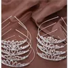 Wedding Crystal Crown Comb Pearl Sticks Prom Headband Kids Party Events Clear Rhinestone Tiaras Sliver Hair Sieraden Kerstcadeau6120873