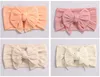 baby meisjes partij haren accessoires 40 kleur kinderen boog brede haarband jacquard streep nylon kinderen haar bogen meisje elastische cilp hoofdband D007