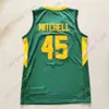 Jerseys de basquete 2021 Final Four 4 NCAA College Baylor Jersey 45 Davion Mitchell Green Gray Tamanho S-3xl