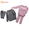 Babyinstar Unisex Clothing Sets Long Sleeve Sweater + Pants Infant Boys Knit Tracksuits Toddler Suit Baby Girls Clothes 211025